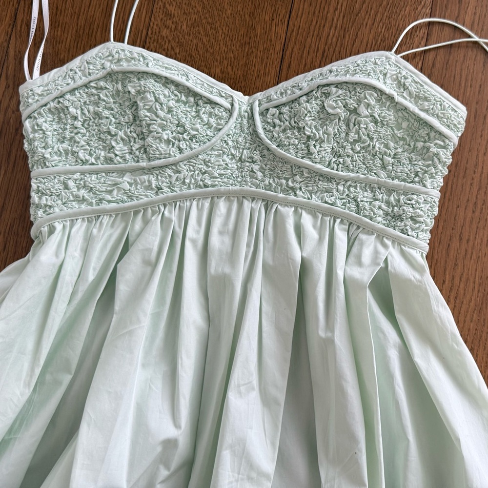 Cecilie Bahnsen Pale Mint Green Heather Maxi Dress